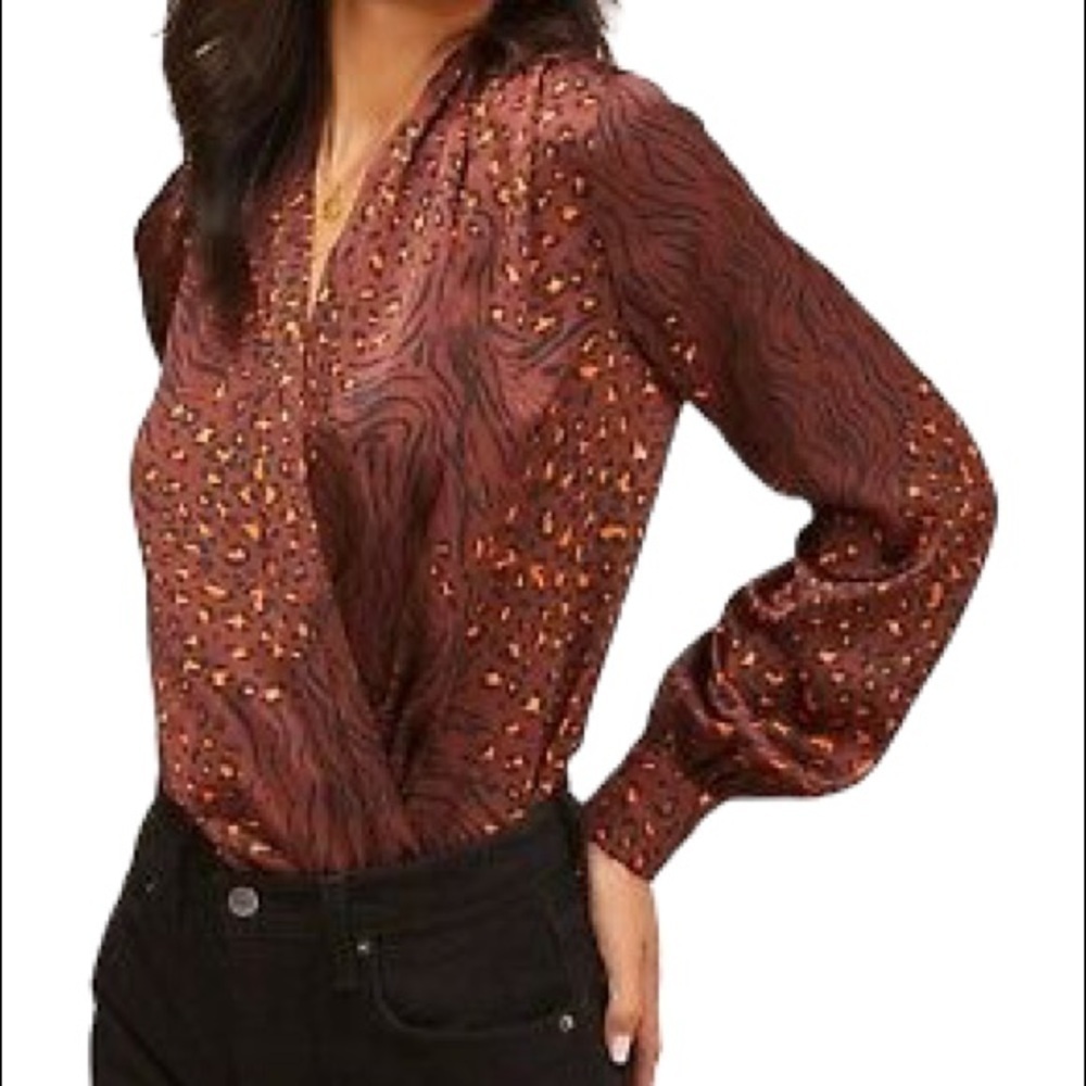 ASTR The Label Women's Brown/Orange Melbourne Animal Print Bodysuit